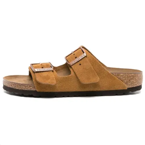Birkenstock Abrasion Resistant Slide Slippers Unisex Brown