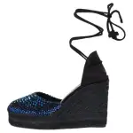 Castañer Sheepskin High Heels Women's Dark Blue