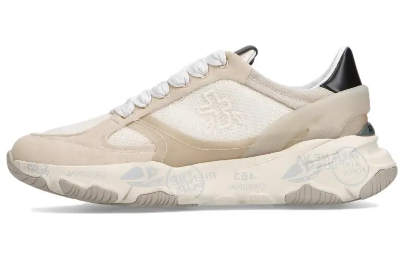 PREMIATA Leather Low top Casual Shoes Women's Gray White