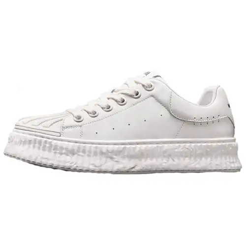JANE HARLOW Abrasion Resistant Low top Skateboard Shoes Men's White