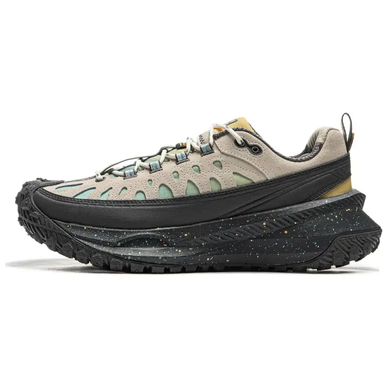 Li Ning Slip Resistant Abrasion Resistant Low top Casual Shoes Unisex Gray Black
