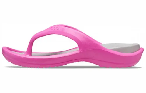 Crocs Casual Flip Flops Unisex Pink Gray