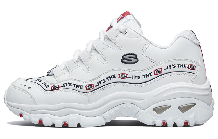 Skechers Skechers Energy Fabric Sports Fashion Increased Low Top Life Casual Shoes Women's White
