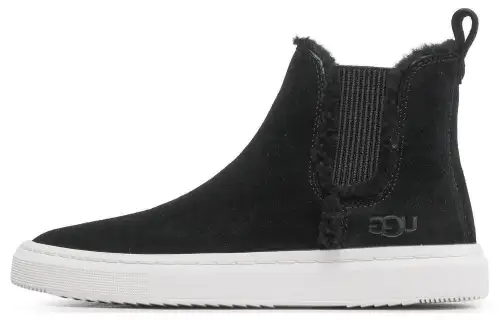 UGG Leather Short Chelsea Boots Men's Black
