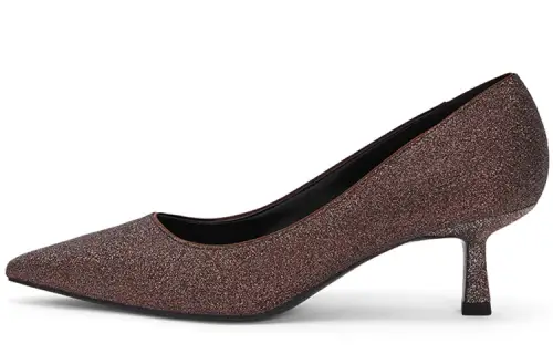CHARLES&KEITH Small Ck Pu High Heels Women's Dark Brown
