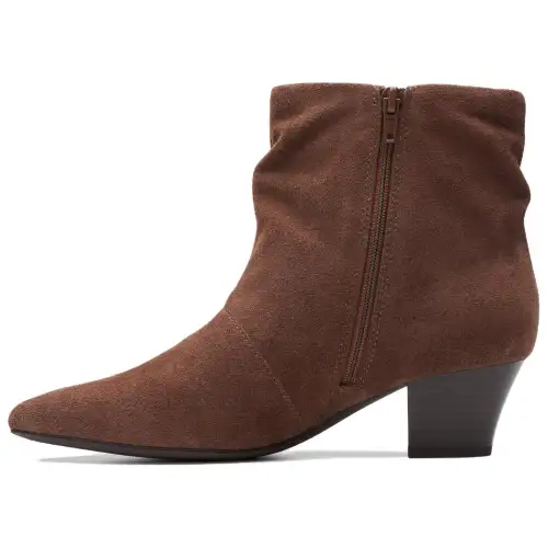 Clarks Suede Ankle Boots 5CM Women's Taupe