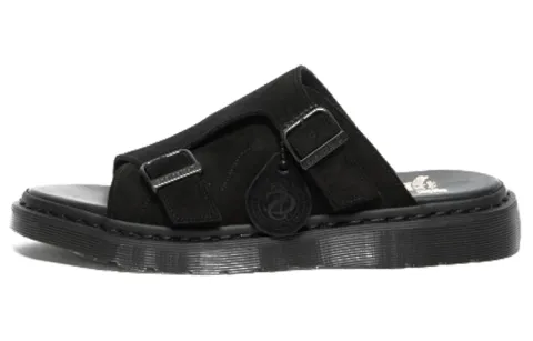 Dr.Martens Rubber Sole Slip Resistant Slide Slippers Unisex Black