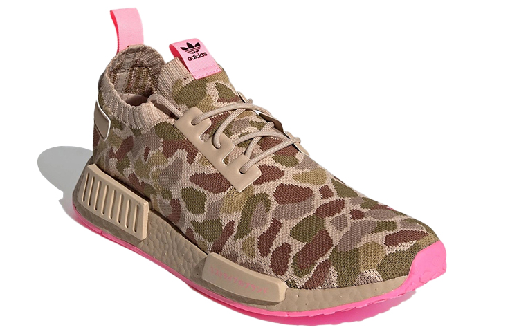 кроссовки adidas originals NMD_R1 Primeknit TPU (розовый камуфляж) — 迷彩/粉 — фото 3