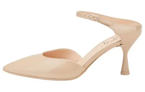 AGL Patent Leather, Leather Slim Heel High Heels 7.5cm Women's Beige