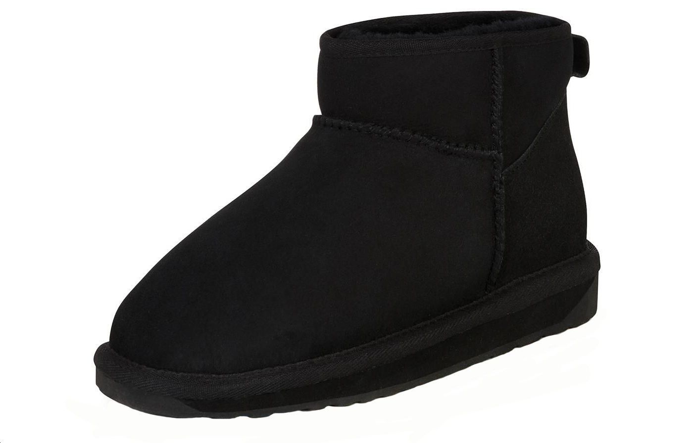 EMU Australia Sheepskin Ankle Length Snow Boots Women's Pitch Black