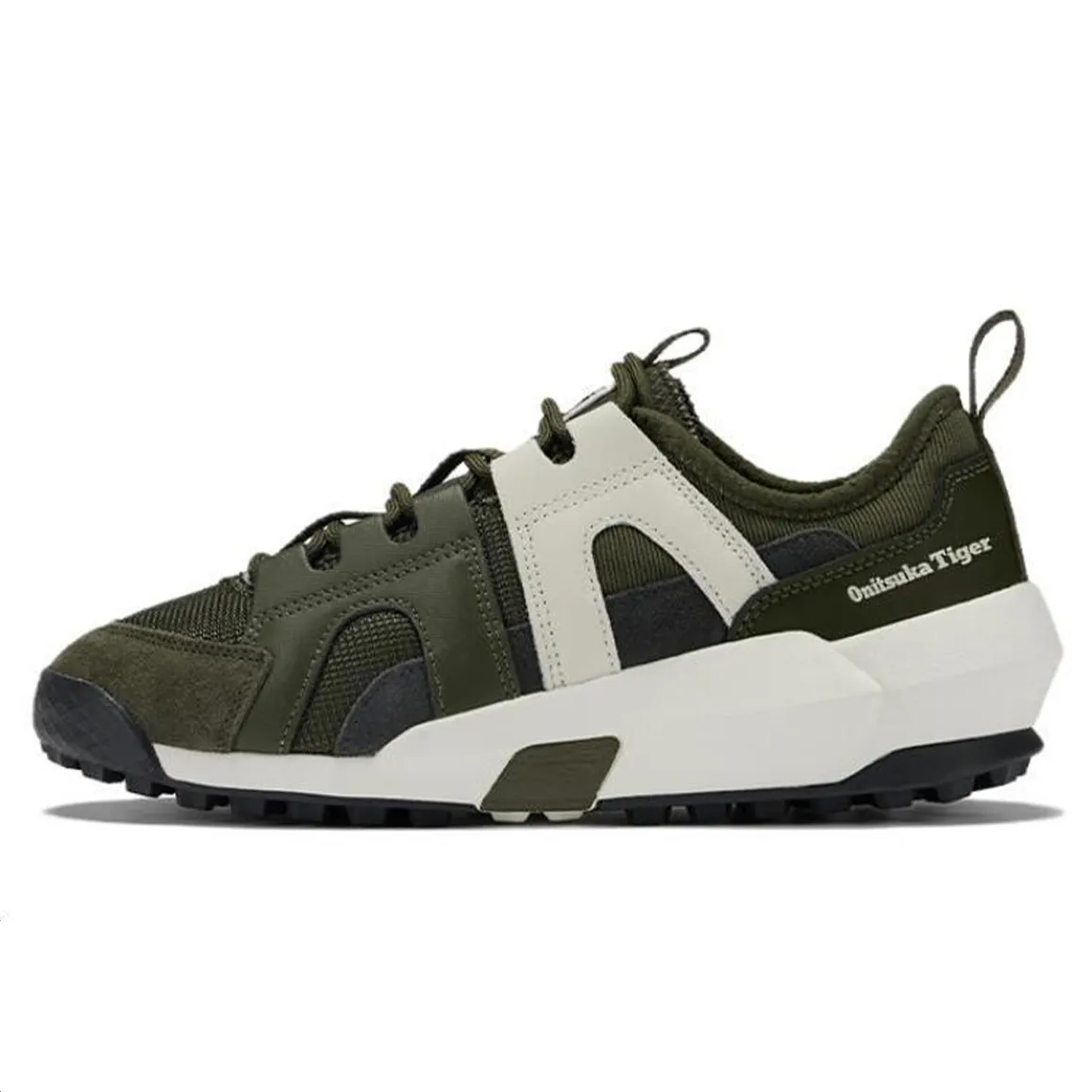Onitsuka Tiger Performove Textile, Cow Leather Slip Resistant Low top Casual Shoes Unisex Jasper
