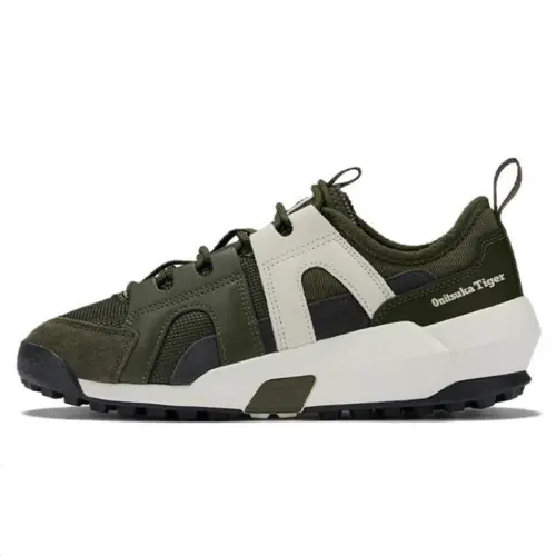 Onitsuka Tiger Performove Textile, Cow Leather Slip Resistant Low top Casual Shoes Unisex Jasper