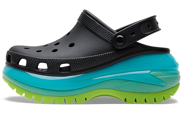 Сабо Crocs (черно-синие)
