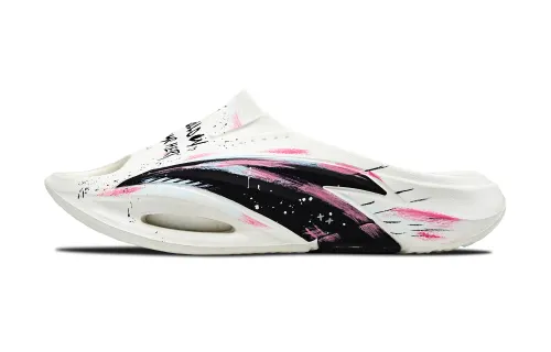 Anta Nitrogen Bubble Totem Quiet Slip Resistant Quiet Slip Resistant Slide Slippers Men's White Black Pink