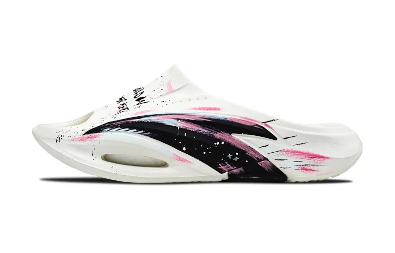 Anta Nitrogen Bubble Totem Quiet Slip Resistant Quiet Slip Resistant Slide Slippers Men's White Black Pink
