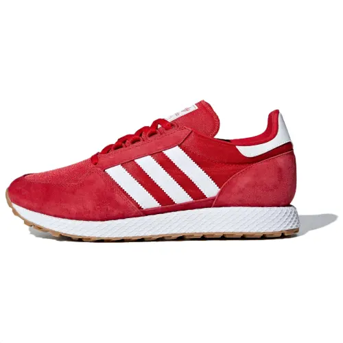 Adidas Originals Forest Grove Slip Resistant Abrasion Resistant Low top Casual Shoes Men's Red