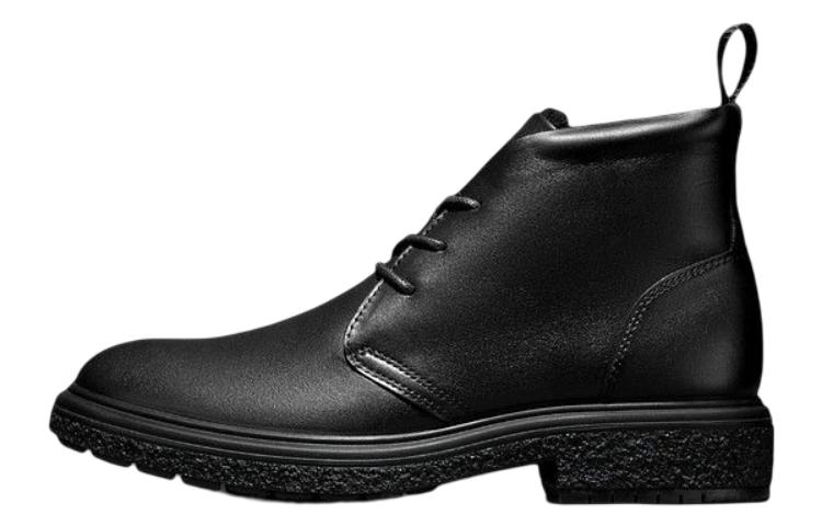 Ecco Cool Sharp Mixed Collection Ankle Length Combat Boots Men's Black