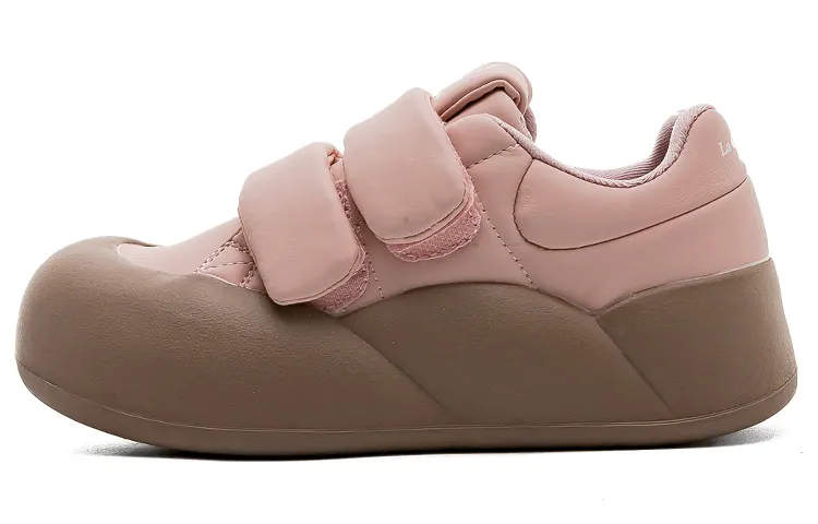 La Chapelle Synthetic Leather, Textile Puffy Shoes Lightweight Low top Skateboard Shoes Women's