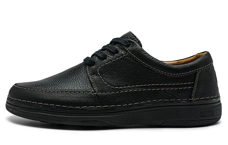 Clarks Natural Collection Cow Leather Low top Stylish Skateboarding Shoes Men's Black