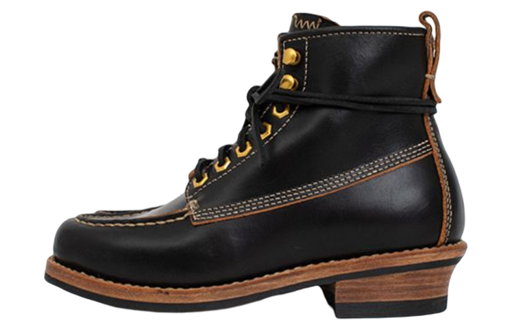 Visvim Cow Leather Lace Up Ankle Boots Women's Black