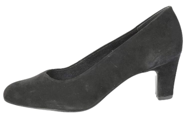 Bugatti Leather Chunky Heel High Heels Women's Black