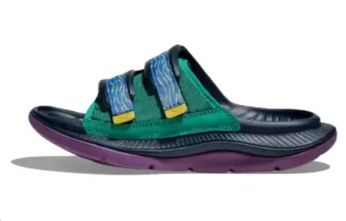 HOKA ONE ONE ORA Luxe Comfortable And Breathable Abrasion Resistant Slide Slippers Unisex Blue Green