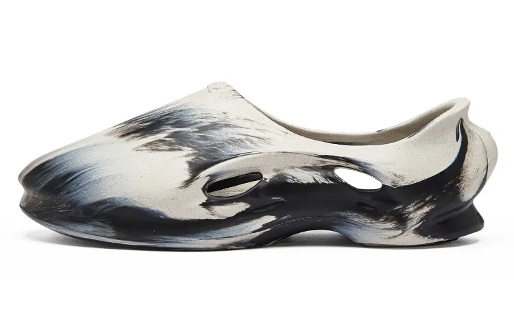 EQLZ EQUALIZER Rubber Sole Slide Slippers Unisex Black White
