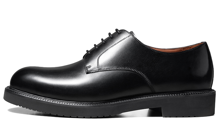 Zuti British business calfskin derby shoes, breathable, comfortable and versatile for commuting, formal leather shoes, men's black