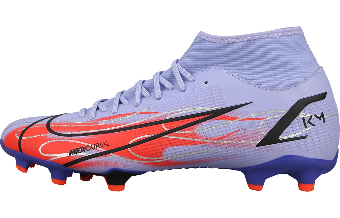 Nike Mercurial Superfly 8 FG Firm Ground Breathable Coverage Soccer Shoes Men's Purple Orange