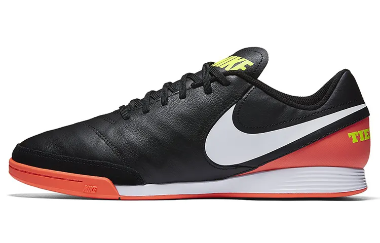 Nike Tiempo X Genio 2 Leather Ic 'Black Hyper Orange'