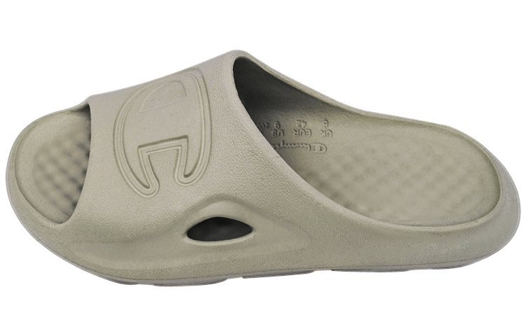Champion Essentials Series Slide Flow 1 Large Clogo anti-slip EVA comfortable thick sole solid color sports slippers, moss color