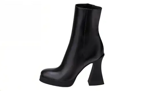 AGL Cow Leather Ankle Boots 11cm Women's Black