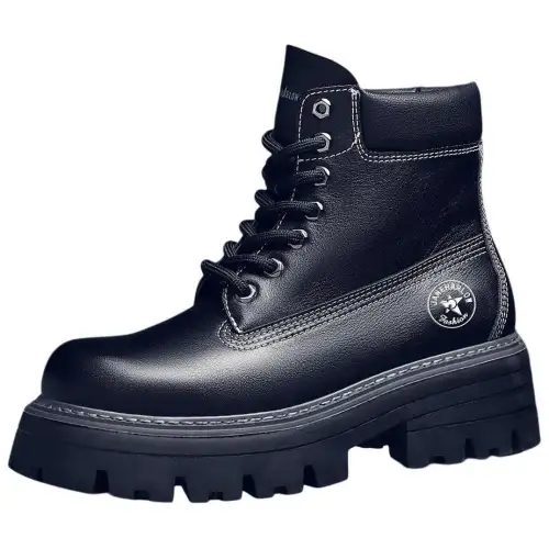 JANE HARLOW Crew Combat Boots Men's Black