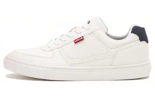 Levis Cushioning, Wear Resistant Low top Skateboard Shoes Men's White