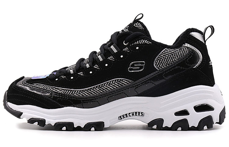 Женские кроссовки Skechers (черно-белые) — фото 1