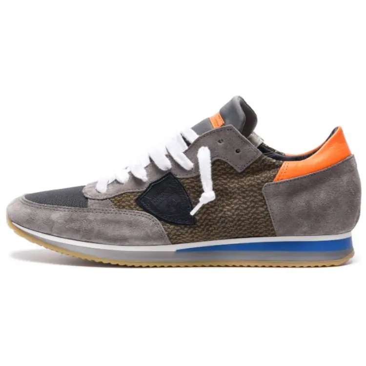 PHILIPPE MODEL Suede Low top Casual Shoes Men's Gray