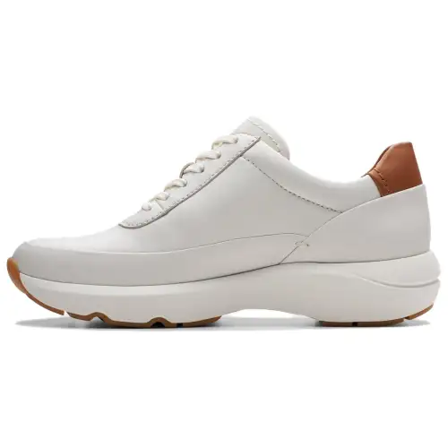 Clarks Leather Casual Shoes 4cm Women's White