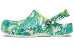 Crocs 4 Printing Outdoor Flat Heel Beach Sports White Green Sandals 'White Green'