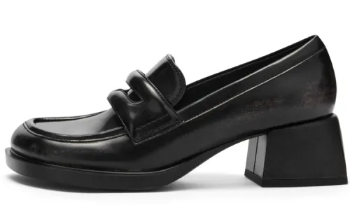 CHARLES&KEITH Loafers Women's Low Top Black/Burgundy/Dark Gray