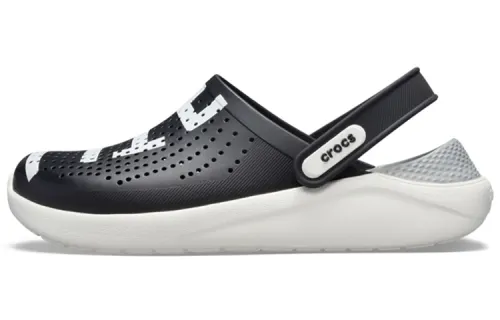 Crocs LiteRide Logo Clogs 'Black White'