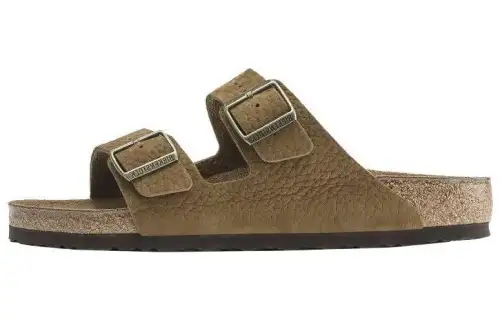 Birkenstock Arizona Suede Slide Slippers Men's Desert Buck Tea