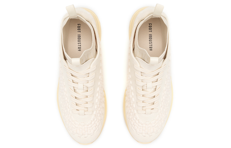 FOOT INDUSTRY Breathable Lightweight Rebound Low top Running Shoes Unisex Antique White 10th Anniversary Edition