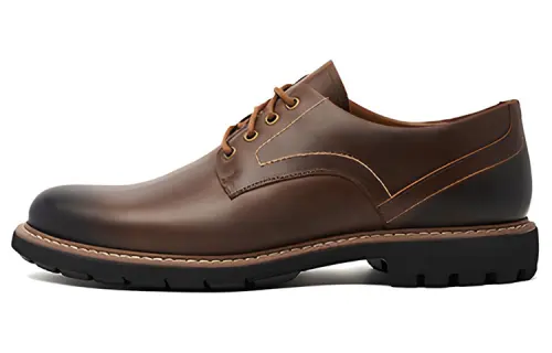 Clarks Leather Dress Shoes Men's Dark Umber