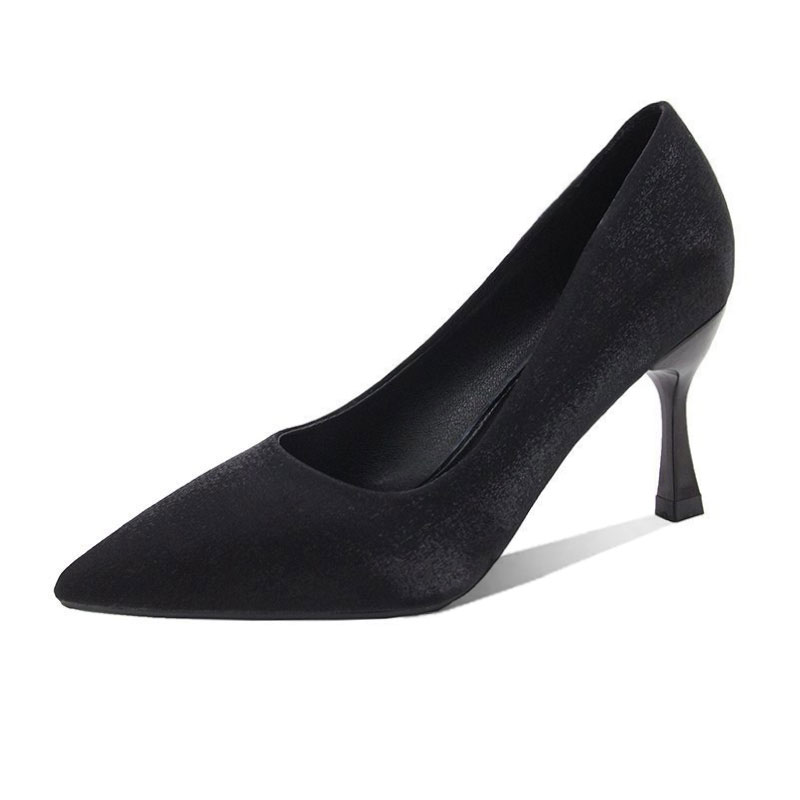 Classic car WECKER PU suede French elegant temperament workplace pointed toe stiletto heels women's style