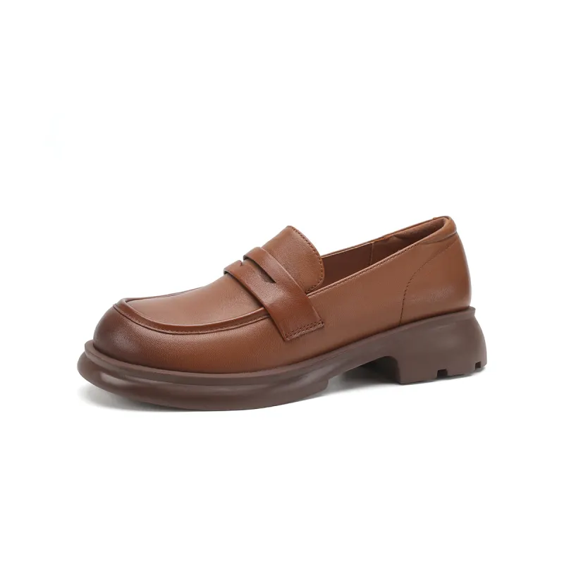 D FUSE SCANDINAVIA Fashion Small Leather Shoes Top Grain Cow Leather Loafers Women's
