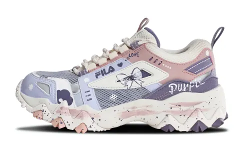 FILA Oakmont Star Wish Purple Dream Cushioning Slip Resistant Breathable Low top Casual Shoes Women's Pink Purple