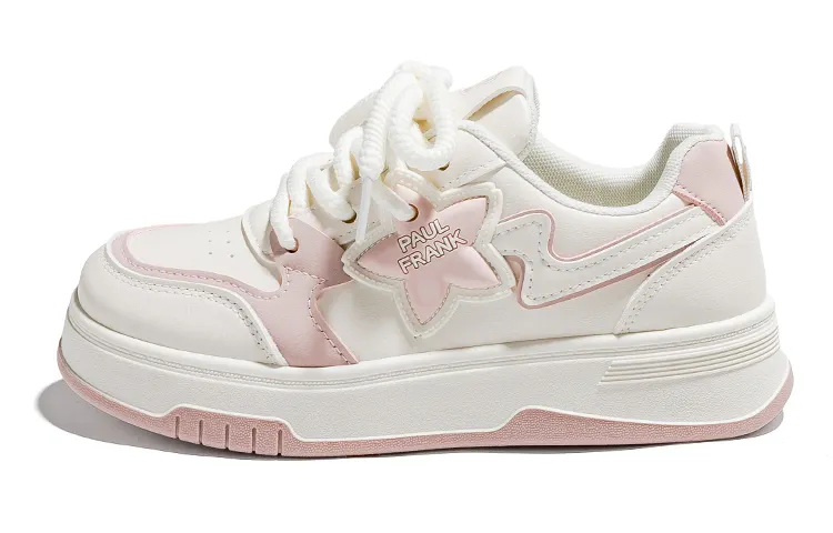 PAUL FRANK Low top Skateboard Shoes Women's White Pink