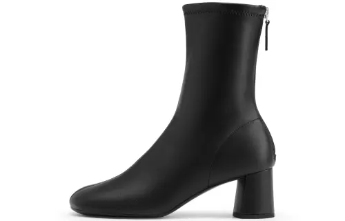 CHARLES&KEITH Small Ck Pu Ankle Boots 5.5cm Women's