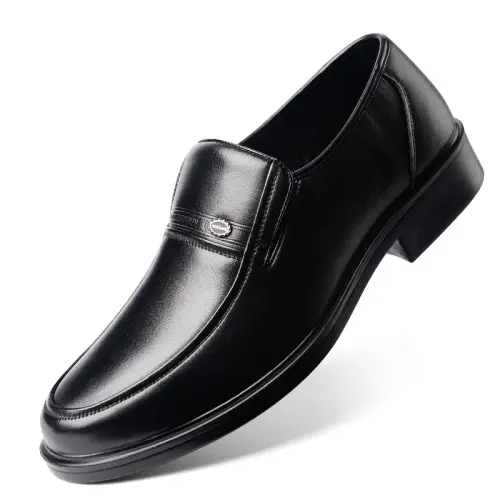 AOKANG men's shoes cow leather spring and summer genuine leather large size fashion versatile wide feet wide head business casual formal leather shoes men's black brown
