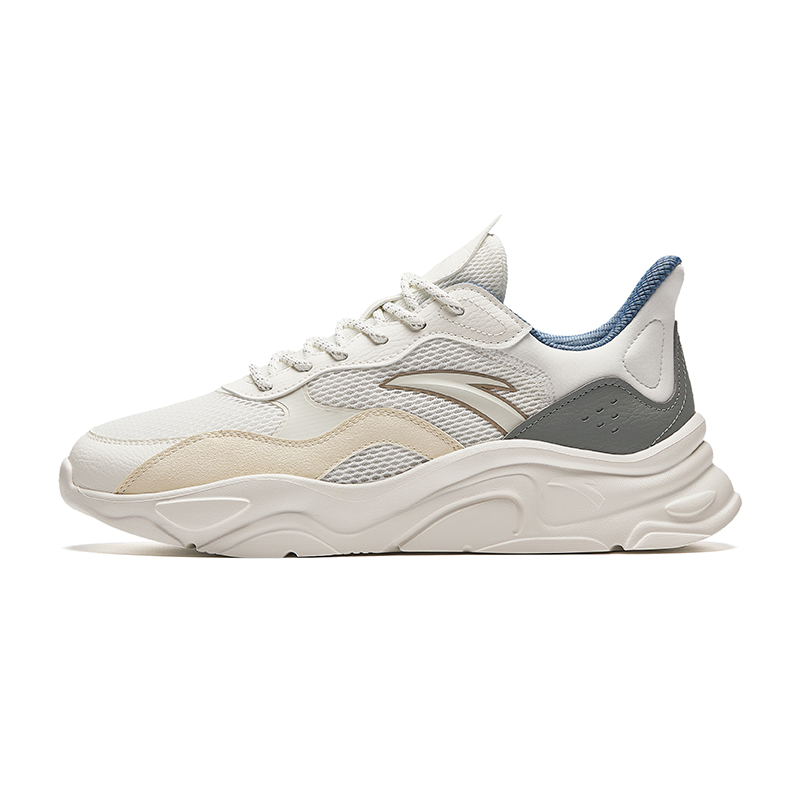 Anta Millennial Generation Cushioning Slip Resistant Low top Casual Shoes Men's White Green